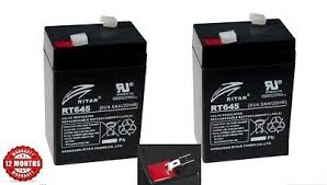 2 x 6v4ah (12v) lead acid kids car battery set